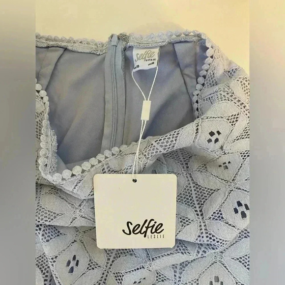 Selfie Leslie NWT Asymmetrical Ruffle Hem MIDI Skirt Two Piece Set Size Medium - Picture 10 of 16